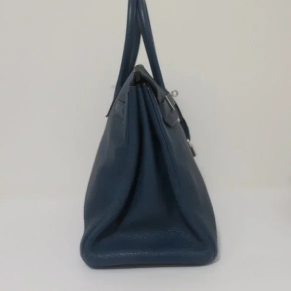HERMES BIRKIN 35CM BLUE DE MALT CLEMENCE LEATHER PALLADIUM HARDWARE 2009 - Picture 6 of 16